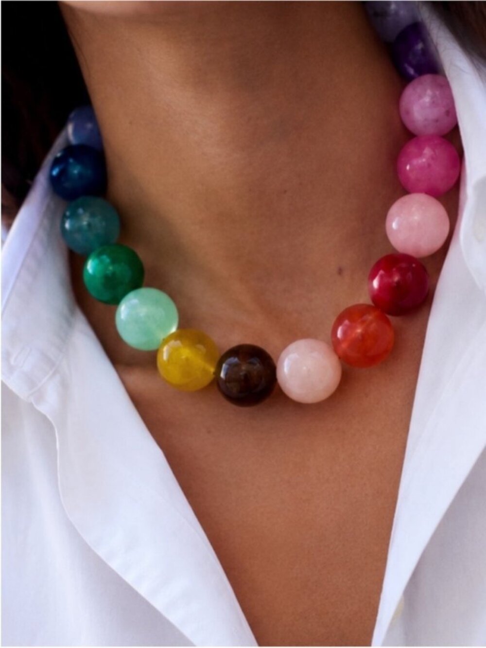 New! Preppy Colorful Beaded Dopamine Necklace NWOT